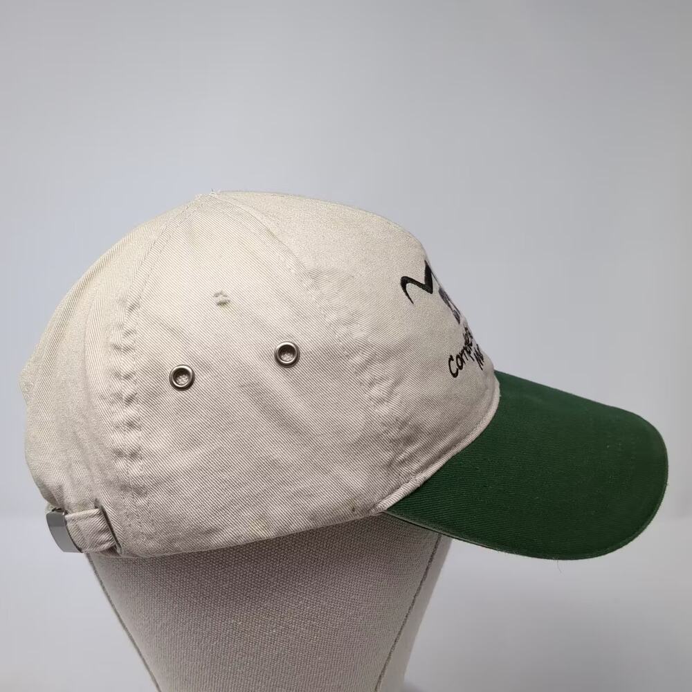 KC CAPS Baseball Cap Beige Green Hat OS Livestock Marketing Logo Embroidered - Picture 5 of 10